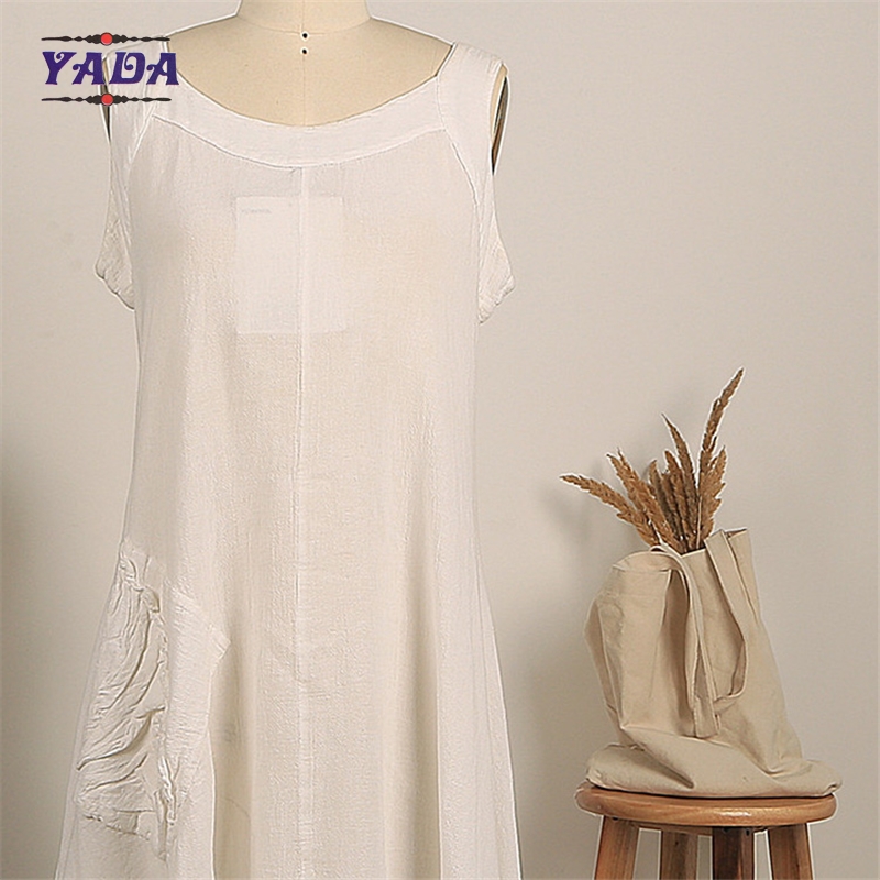 Irregular women sleeveless one piece fashion boutique white dress China wholesale clothing with high quality