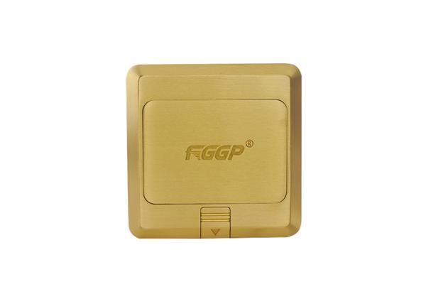 Golden Waterproof Floor Outlet , Granite Flooring Mounted Pop Out Outlet With