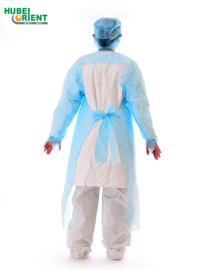 Free Size Long Sleeves Disposable CPE Gown For Personal Healthcare