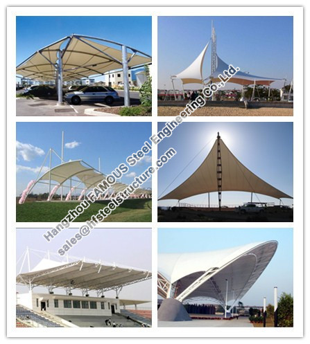 Stadium Commercial Steel Buildings Membrane Structure reinforced