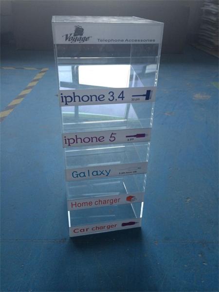 Customized 5 tiers cell phone accessory Printing LOGO