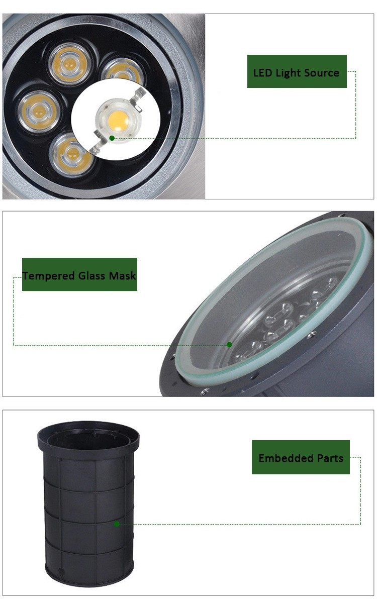 IP68 Outdoor Underwater LED Lights 18W For Ground Garden 2700-6500K CCT