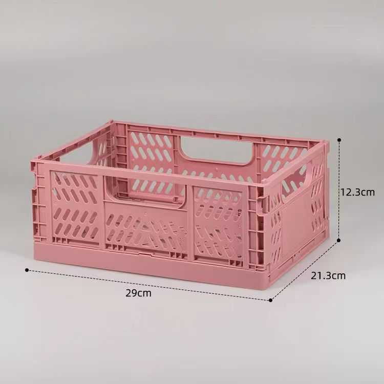 Convenient Mesh Plastic Crates for Office Desk Stackable and Blue NO Foldable Design