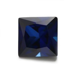 Gems Synthetic 34# Sapphire Square 1.5x1.5mm-10x10mm Corundum Loose Gemstone For Rings Vvs Moissanite Custom Pendant