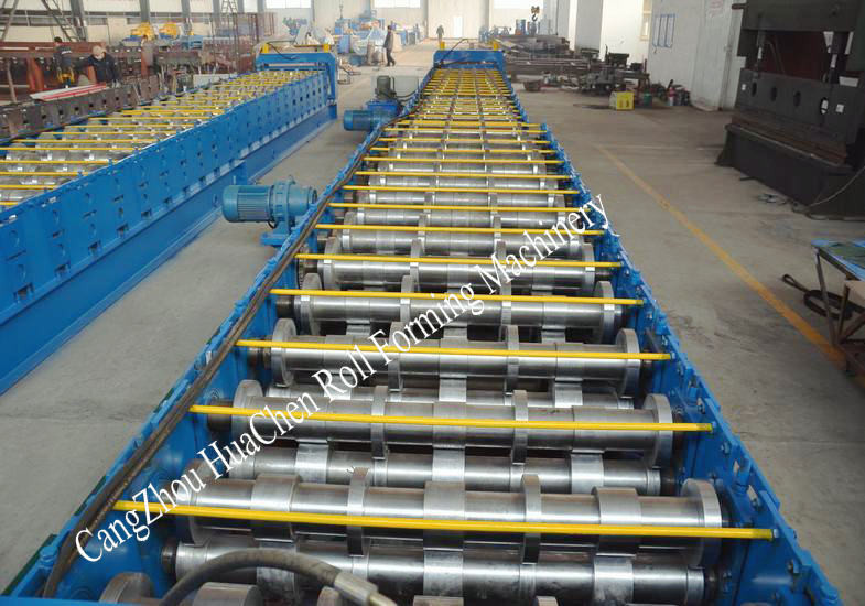 Plc Control Floor Deck Roll Forming Machine With Cycloidal Reducer
