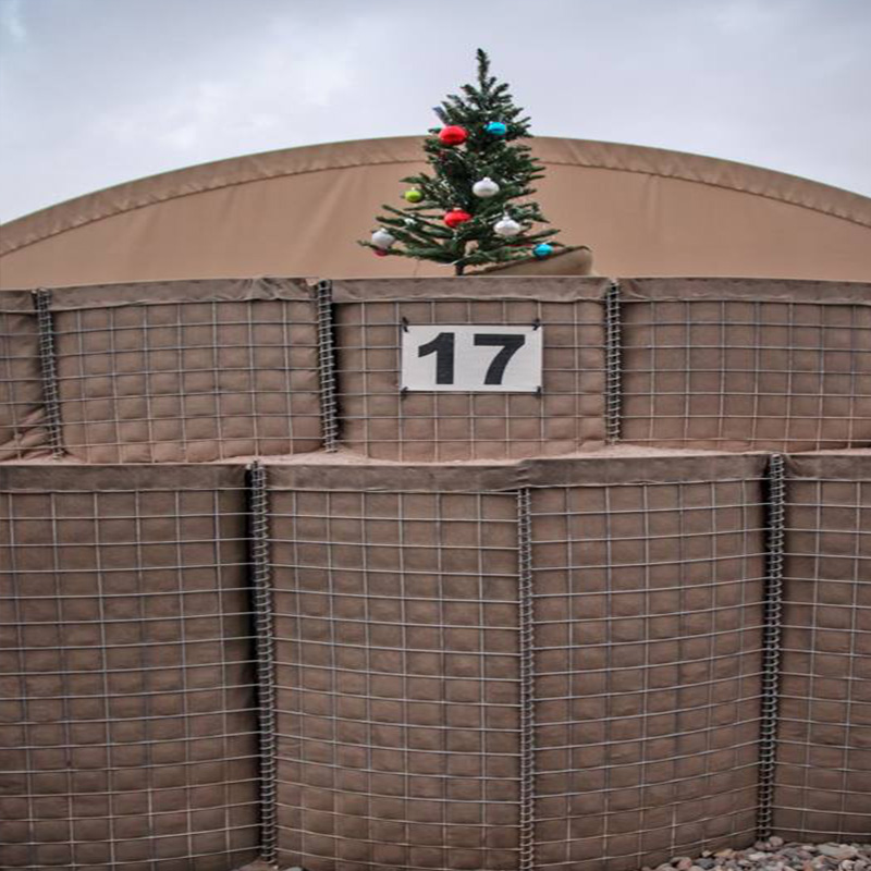 Impregnable Hesco Sand Barrier Galvanized Military Fortification
