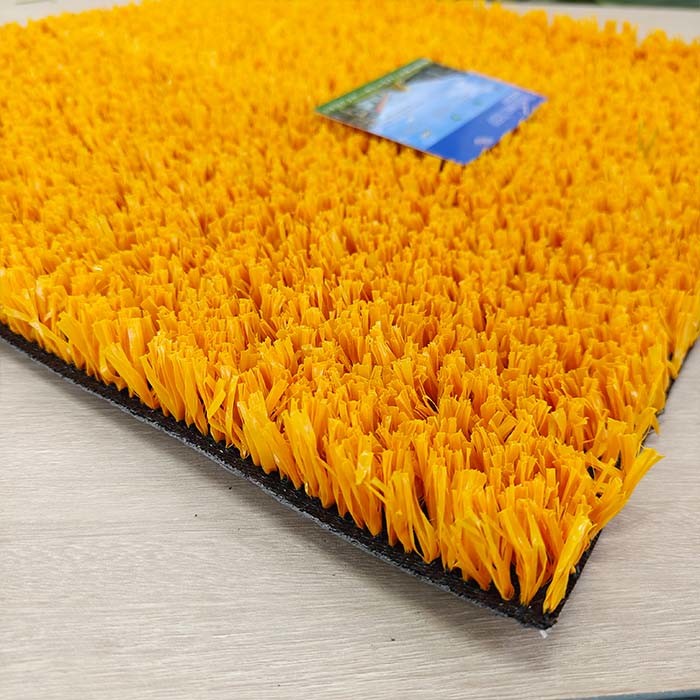 20mm Pile Height Customizable Multi-Purpose Yellow Artificial Fake Grass Used For Tennis And Other Sports