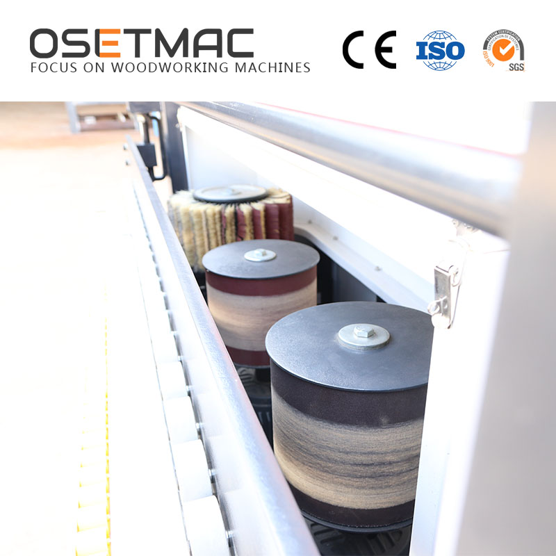 4.11kW OSETMAC DTL-60DS Three Rollers Manual Side Sanding Machine For Wood MDF Plywood Polishing