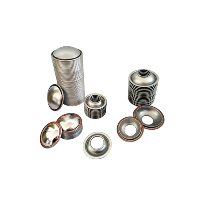 Normal Pressure Top and Bottom Aerosol Can Components Clear Lacquered Cone and Dome