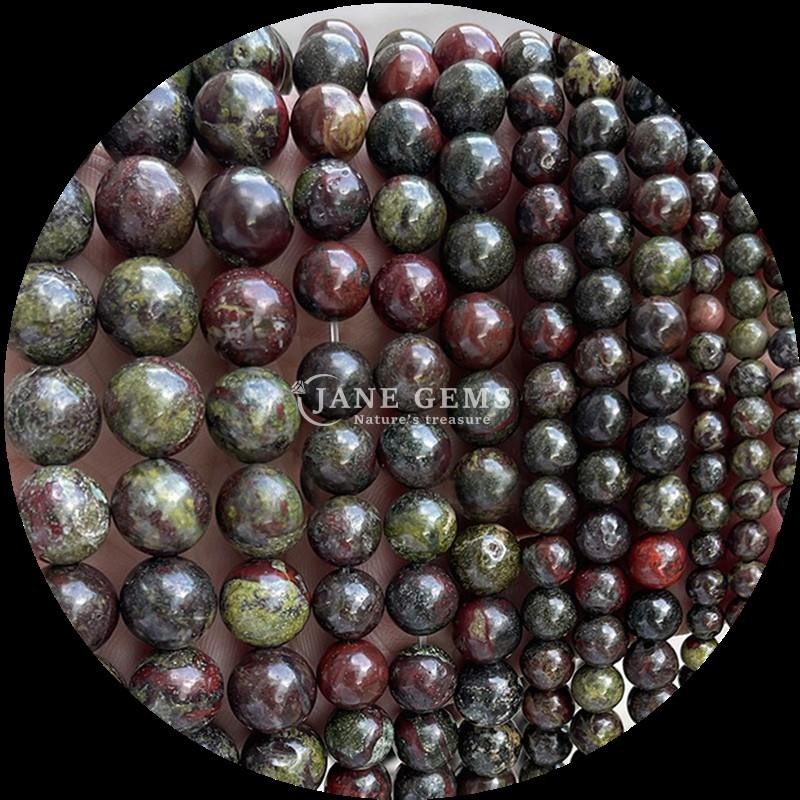 Round Gemstone with Polished Technique Red Jasper Blue Sandstone Crystal Healing Stone Loose Round Bead Strands Exquisite and Durable Jewelry