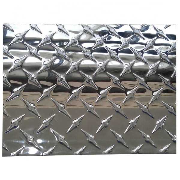 3mm 4mm 5mm Aluminum Checkered Plate Alloy With PVC Film Covered