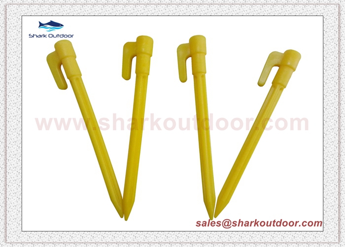 Environment-friendly safety plastic tent peg for outdoor camping 6 in.