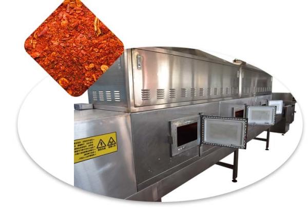 60KW Whey Proteins Microwave Drying Machine Tunnel Structure With Transmission