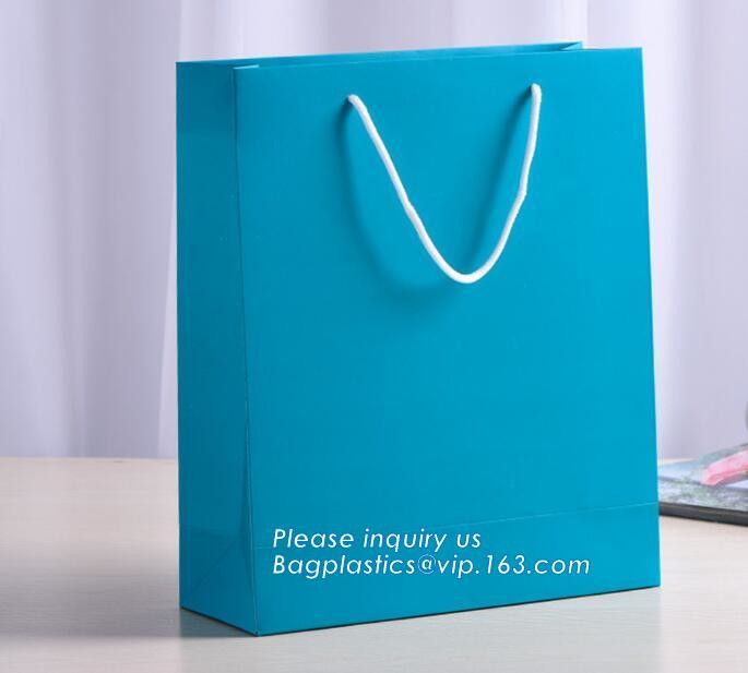 eco friendly paper printed shopping coffee packaging retail bags with handle logo,paper gift shopping bag with red custo