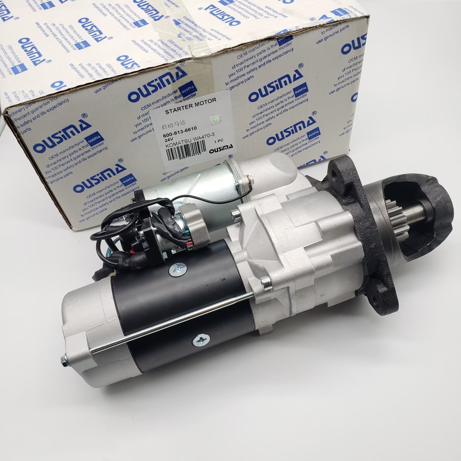 600-813-6610 Starting Motor Assy For Komatsu Loader Parts Wa470-3