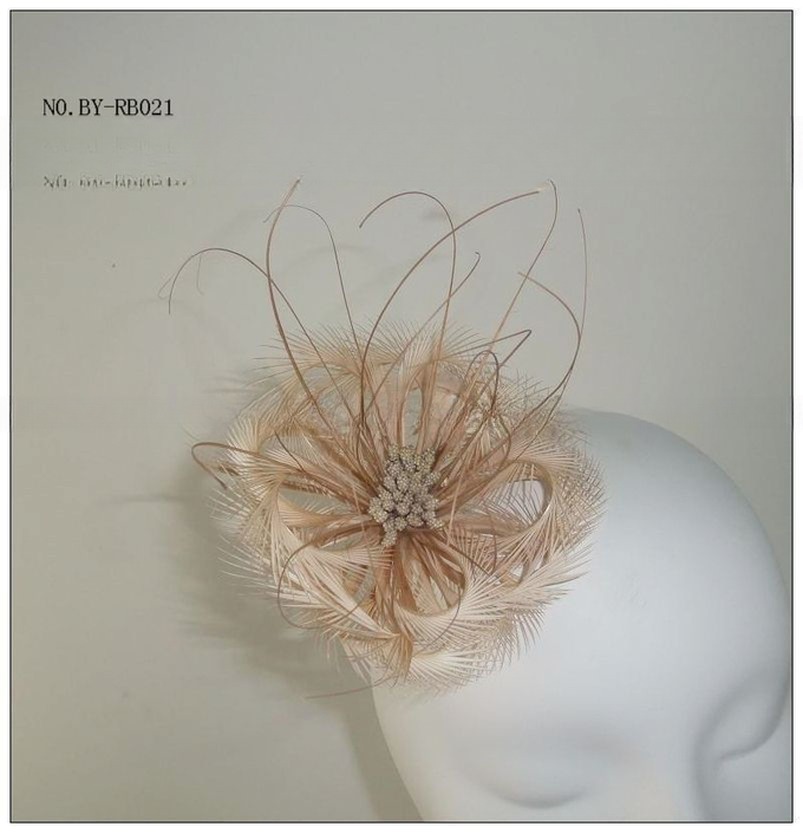 EMS Shipping Spiky Biot Feather Flower Mount with Wire Accessory