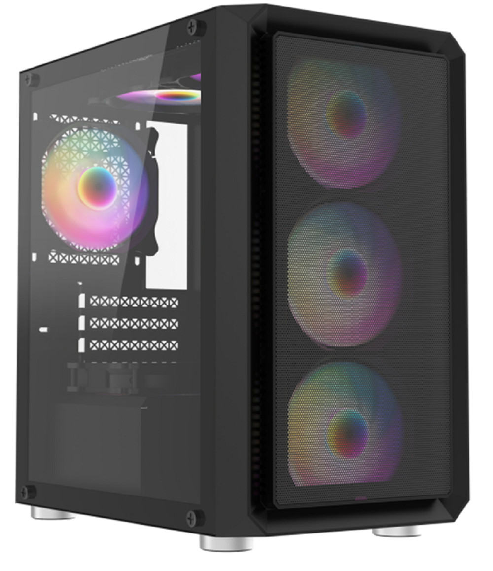 Compact Gaming Case Supporting Small Motherboards And Flexible Cooling Configurations For Mid-range Gamers Office Users