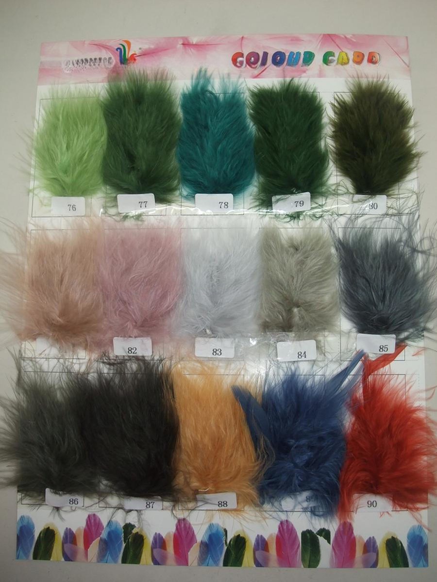 Dress Decoration Goose Feather Fringe Trim with Satin Ribbon Tapes and Dyed Pattern