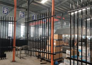 China Pressed Spear Garrison Fence Tubular Welding Fencing 1800mm x 2400mm imported For Sale Stain Black Powder Pressed Spear on sale