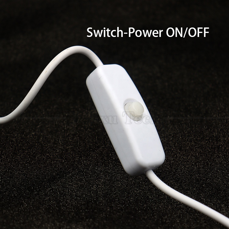 High Quality 5V USB to Open Tinned Wires ON OFF 501 Push Switch Button Power Extension Cable for Christmas Led Light Strip Lamp