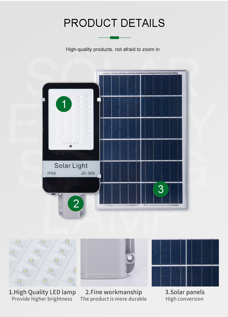 Outdoor 300W Solar Panel LED Street Light High Power IP66 Aluminum