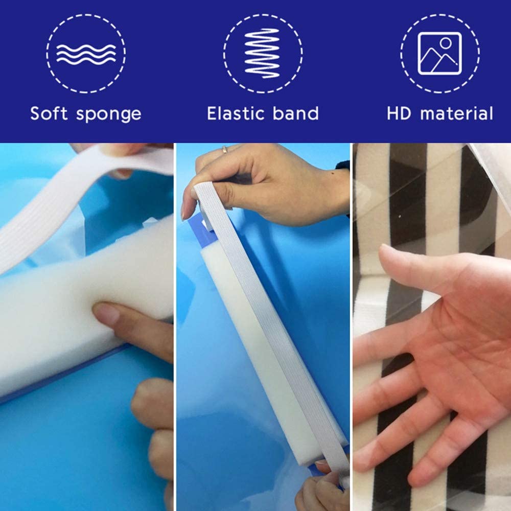 Latex Free Clear Plastic Face Shield Elastic Band Wearing Environmentale Friendly