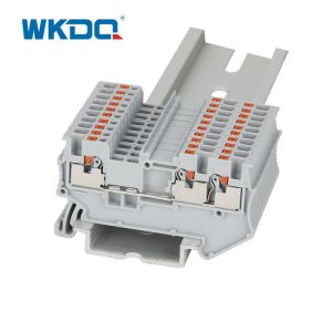 Feed Through Wire Electrical Terminal Block 1.5mm 1 Input 2 Output Push In