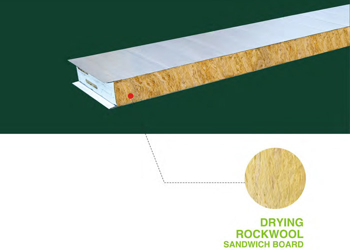 Hospital Operating Room Walls Drying Rock Wool Sandwich Board Good Fire Performance