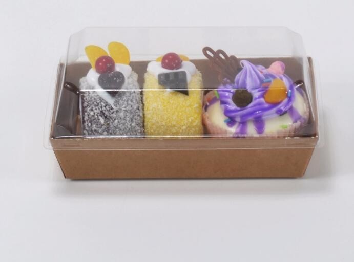 Wholesale custom Paper Cookies packing Cake Box with PVC window,Wholesale Plastic Square Birthday Wedding Packaging Clea