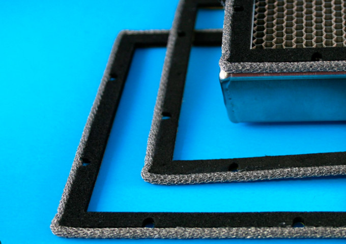 Foam Or Elastomer Core Knitted Wire Mesh Gasket For Magnetron Seals
