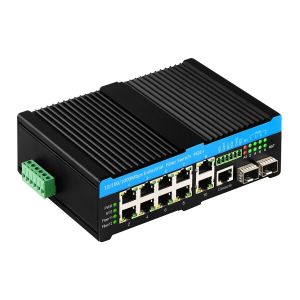 8-Port PoE Gigabit Ethernet Switch L2 Managed with DC48V Input and IP40