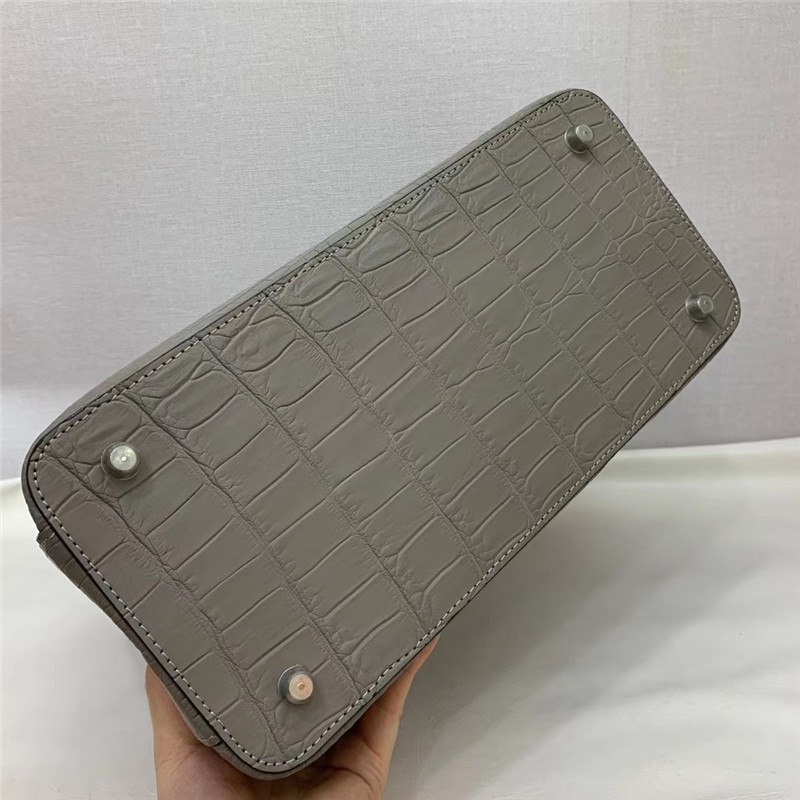 Authentic Crocodile Belly Skin Women Totes Purse Female Handbag Genuine Alligator Leather OL Lady Large Shoulder Bag