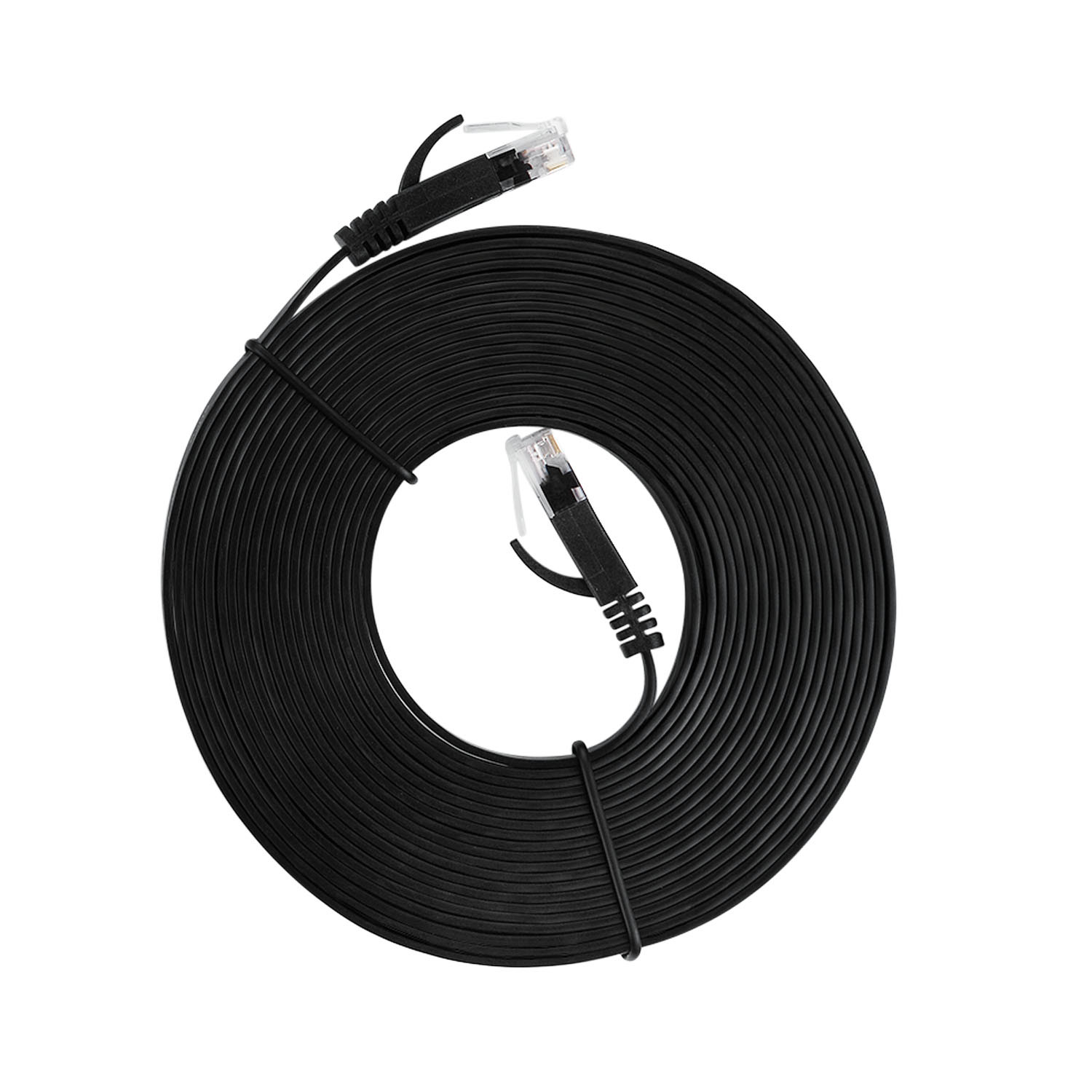 Cat6 Bare Copper Flat Ethernet Cable , 50Ft UTP Lan Cable For Ethernet