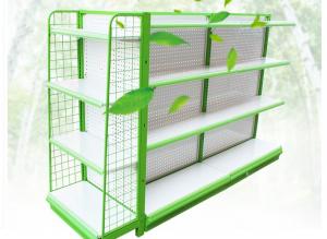 China 4 Layers In Green White Color C Store Display Rack / Wire Mesh Decking on sale