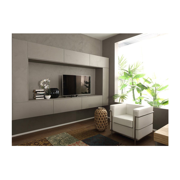 1800mm Modern Solid Wood Corner TV Stand For 75 Inch TV With Glass