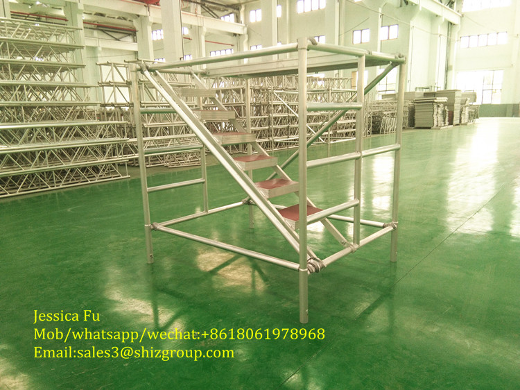 All Aluminum Mobile Steel Scaffold Stairs Ladder Platform Scaffolding System