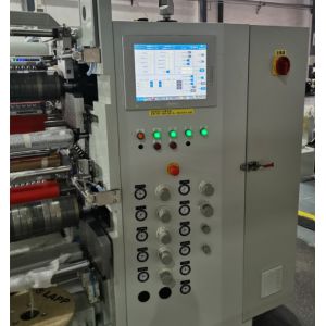 5 Bar Interface Pressure Slitter Rewinder Machine Colourful Touch Screen