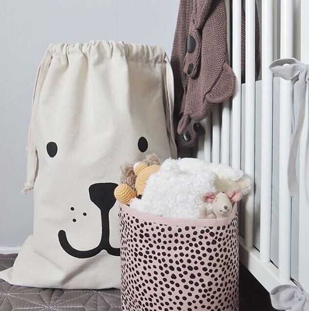 11.5x13.5 Inch Clothing Drawstring Cotton Laundry Bags