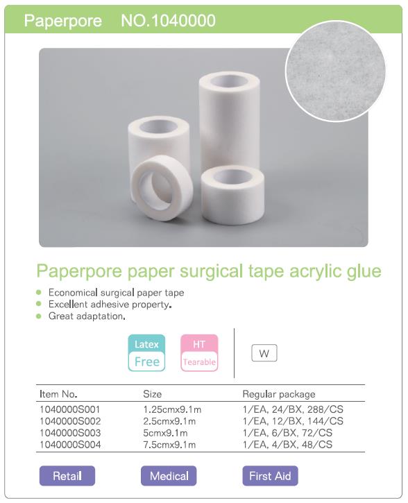 Medical Micropore Non-woven Surgical Adhesive Tapes for Wound