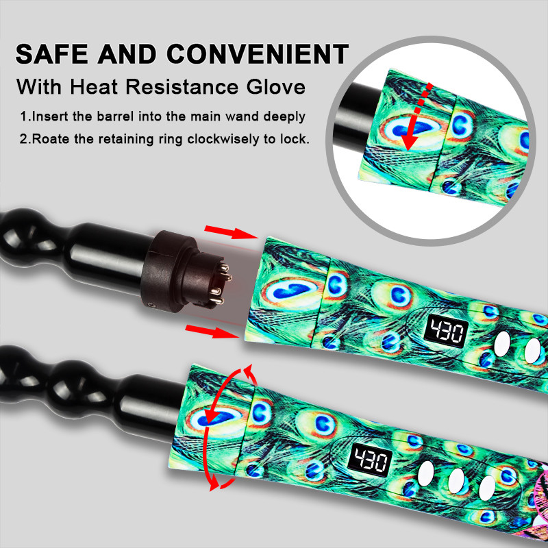 6 In 1 Interchangeable Curling Iron Set PTC Quick Heating Tube
