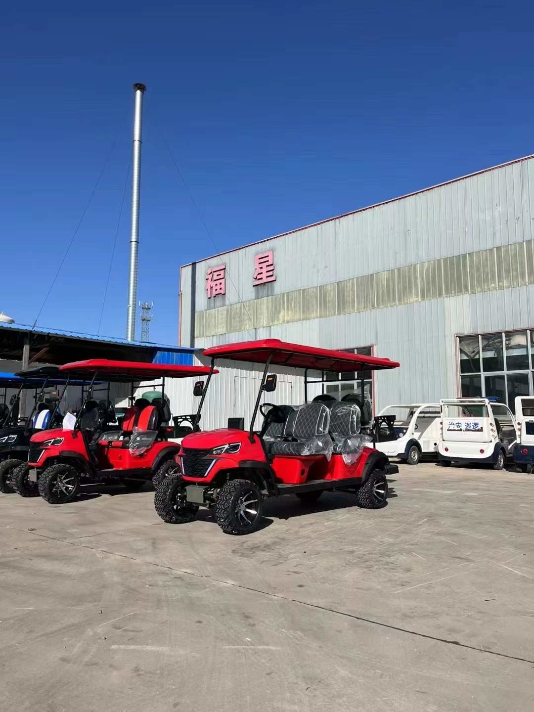 6 Seater Electric Golf Buggy Long Range 12 Inch Tire Club Golf Cart Delivery to Your Home