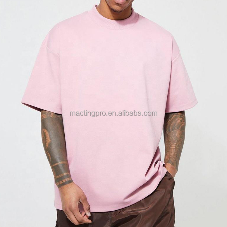 Heavyweight T Shirt Blanks Wholesale Jersey Fabric Oversize Drop Shoulder Tshirt 300 Gsm Blank Plain Tee