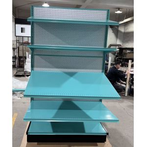 Rustproof Retail Metal Gondola Shelving Display Gondola Display Stands