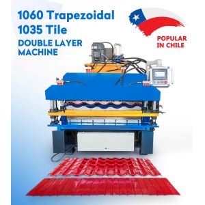 Wall And Roof Double Layer Roofing Sheet Roll Forming Machine 8.5kw Computerized