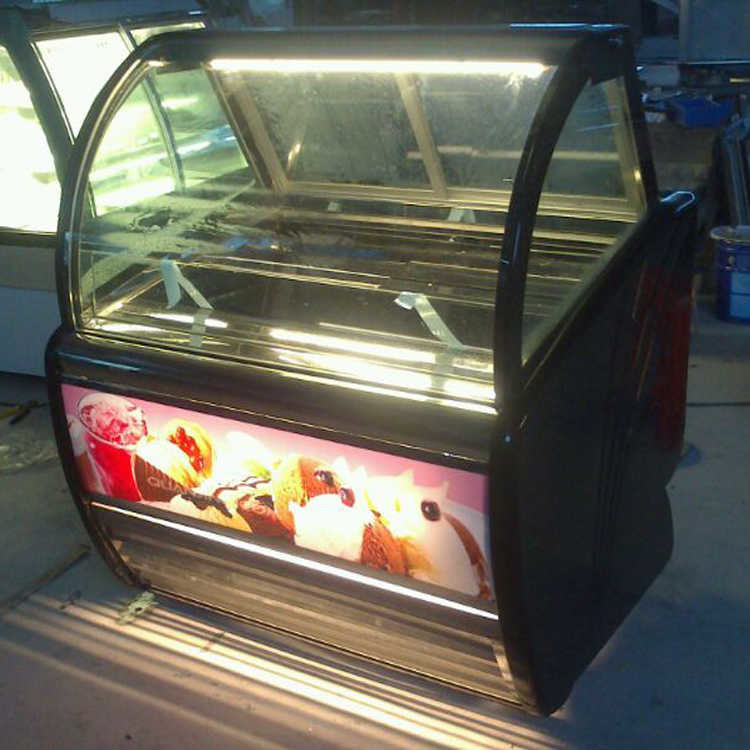 1.2m Air Cooling Ice Cream Display Freezer For Self Service