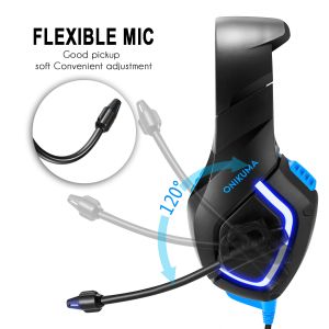 China PS4 2.2m 117dB Onikuma K1B Stereo Gaming Headset on sale