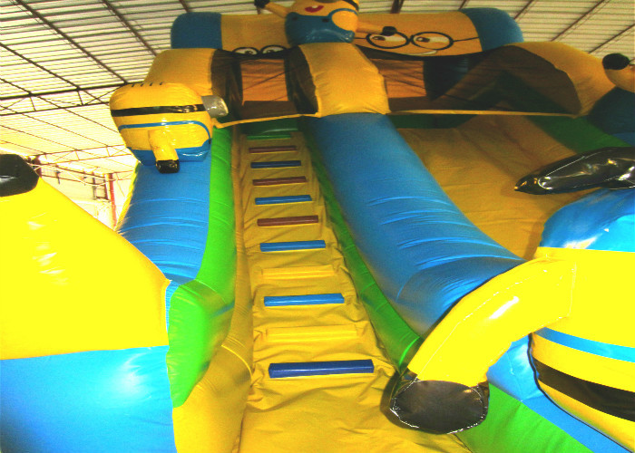 Hot sale digital printing inflatable the minions standard dry slide inflatable single dry slide