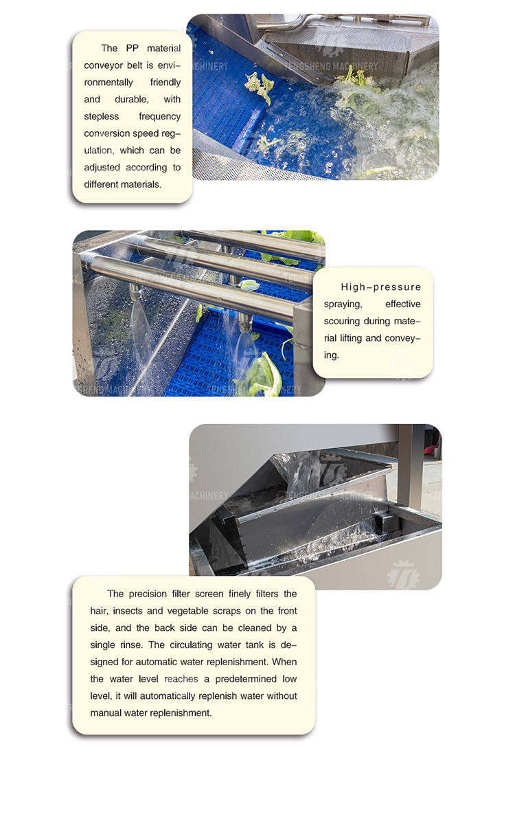 180KG Vegetable apple multi-function air bubble cleaning machine Eddy current fruit and vegetable cleaning machine