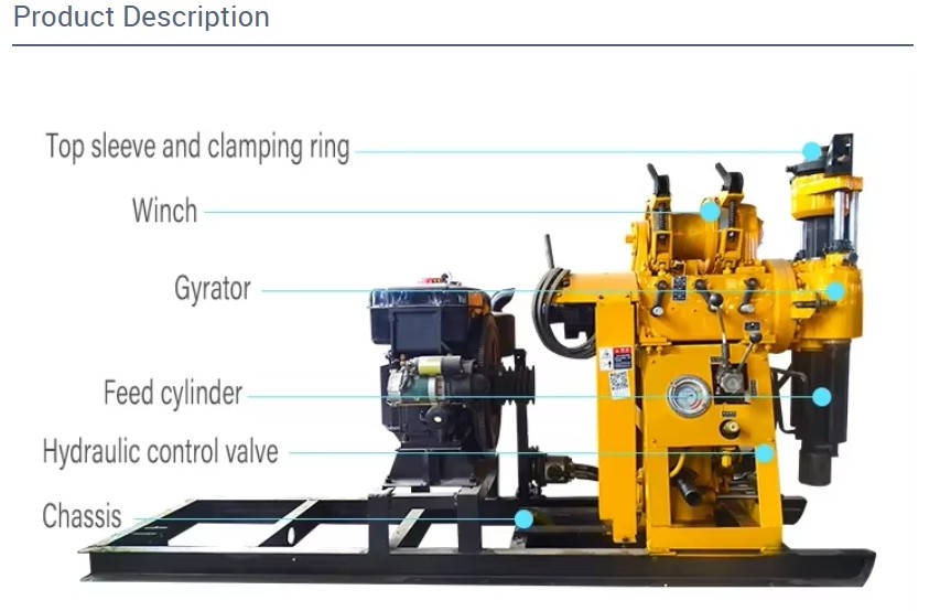 Steel Soil Testing Drilling Machine With 200mm Drilling Hole Diameter GK 200 Engineering Drilling Rig