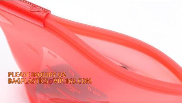Reusable Refrigerator Silicone Fresh Bag Food Storage Container,FDA Silicone